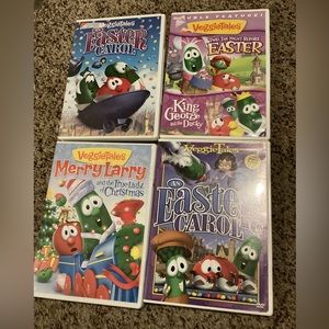 VeggieTales DVDs lot of 4, Easter and Christmas